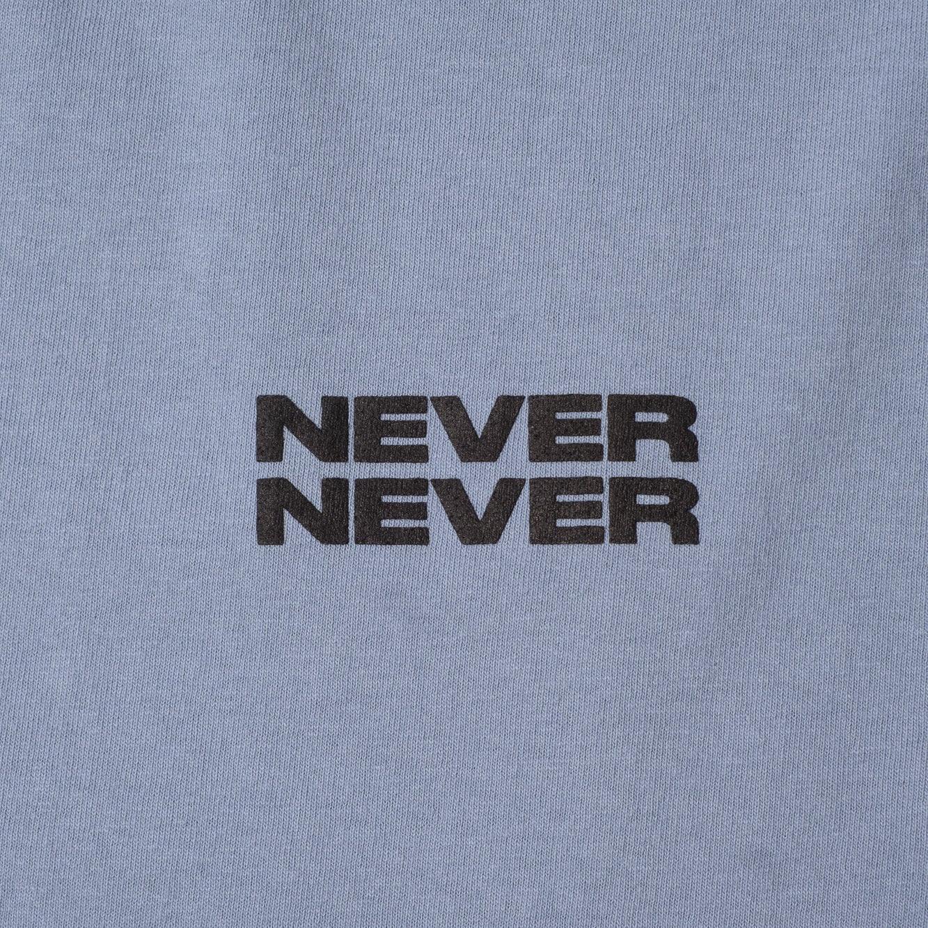 Never Never Stack Tee - Washed Blue