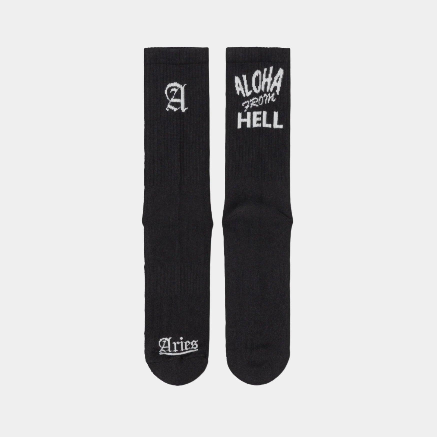 Aries Aloha From Hell Sock - Black - Never Never