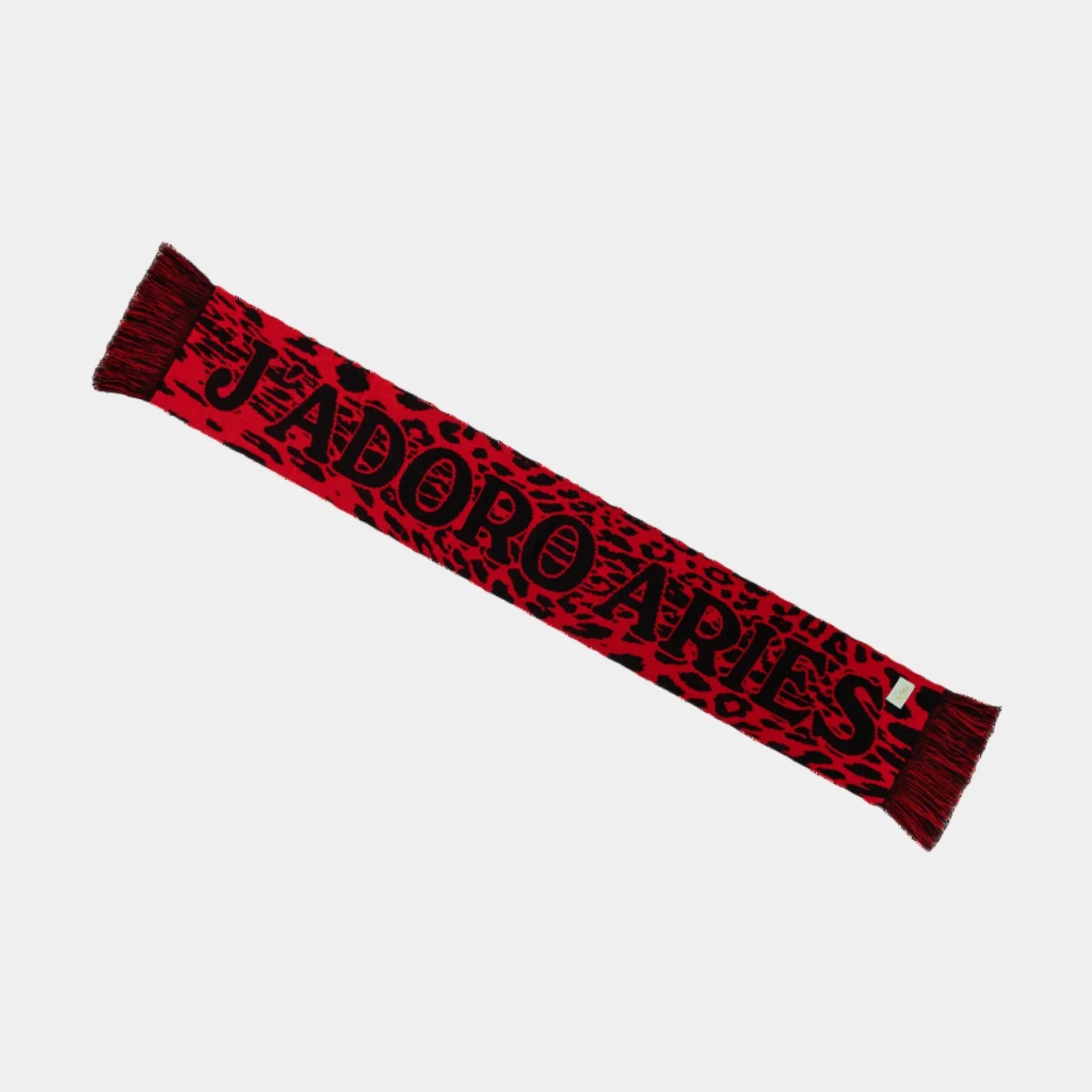 Aries J'Adoro Leopard Scarf - Red