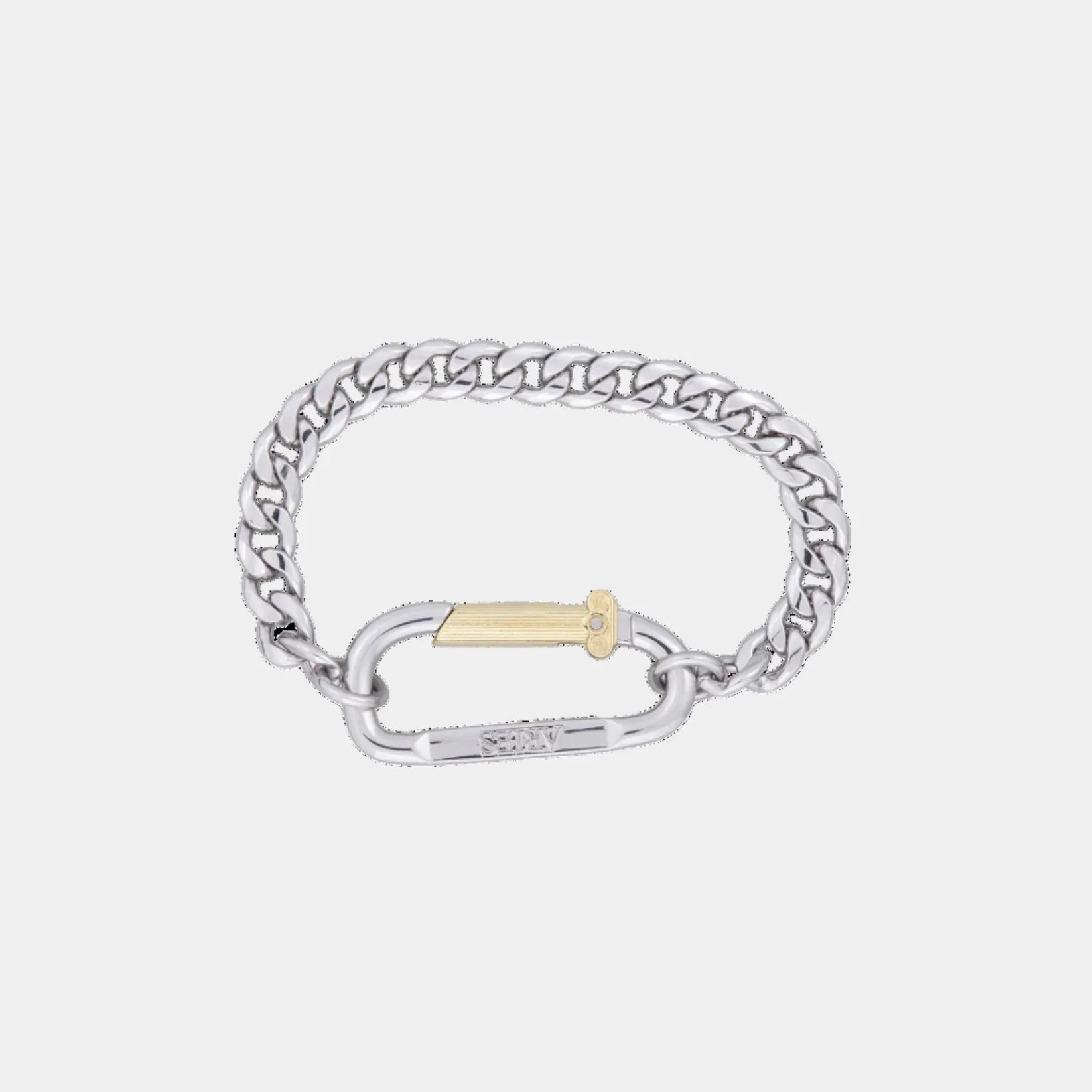 Aries Mini Carabiner Chain Bracelet - Silver