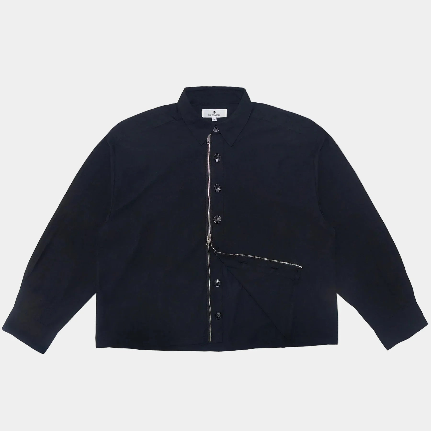 The Salvages Porter Long Sleeve Shirt - Black