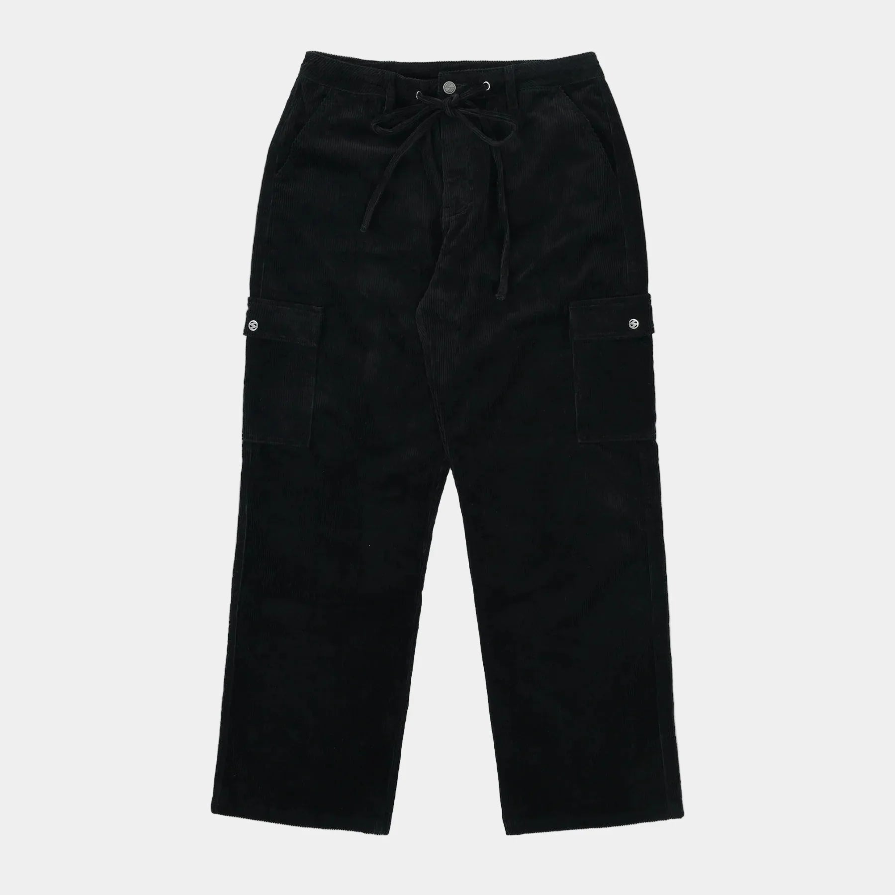 The Salvages Camper Corduroy Cargo Pants - Black