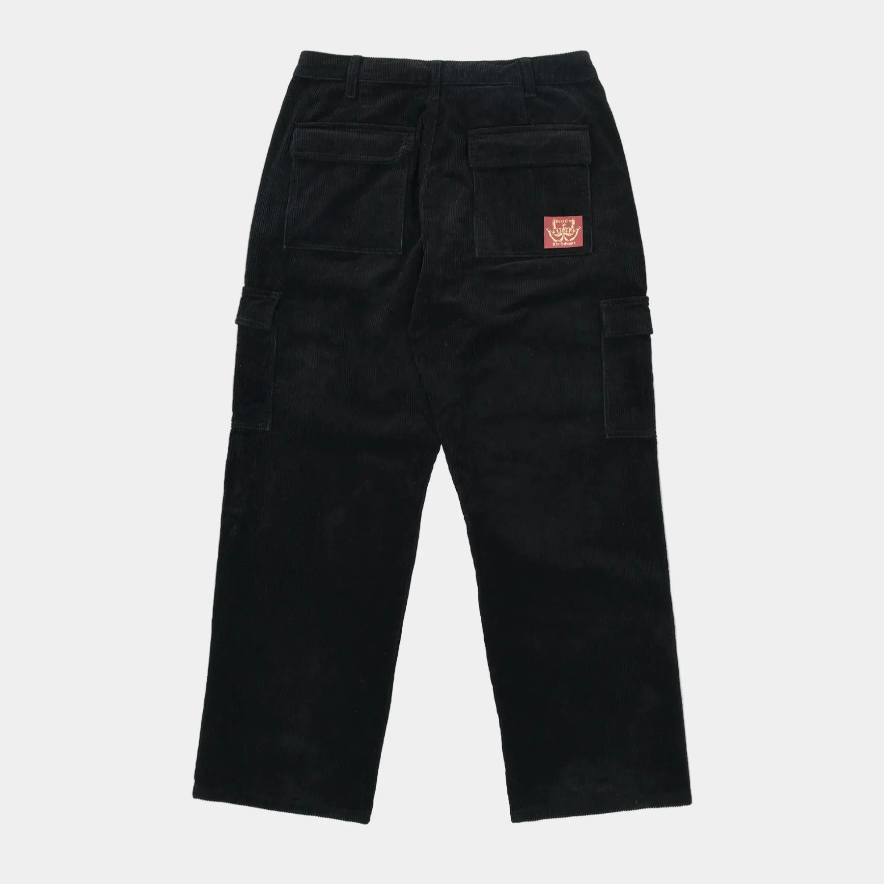 The Salvages Camper Corduroy Cargo Pants - Black