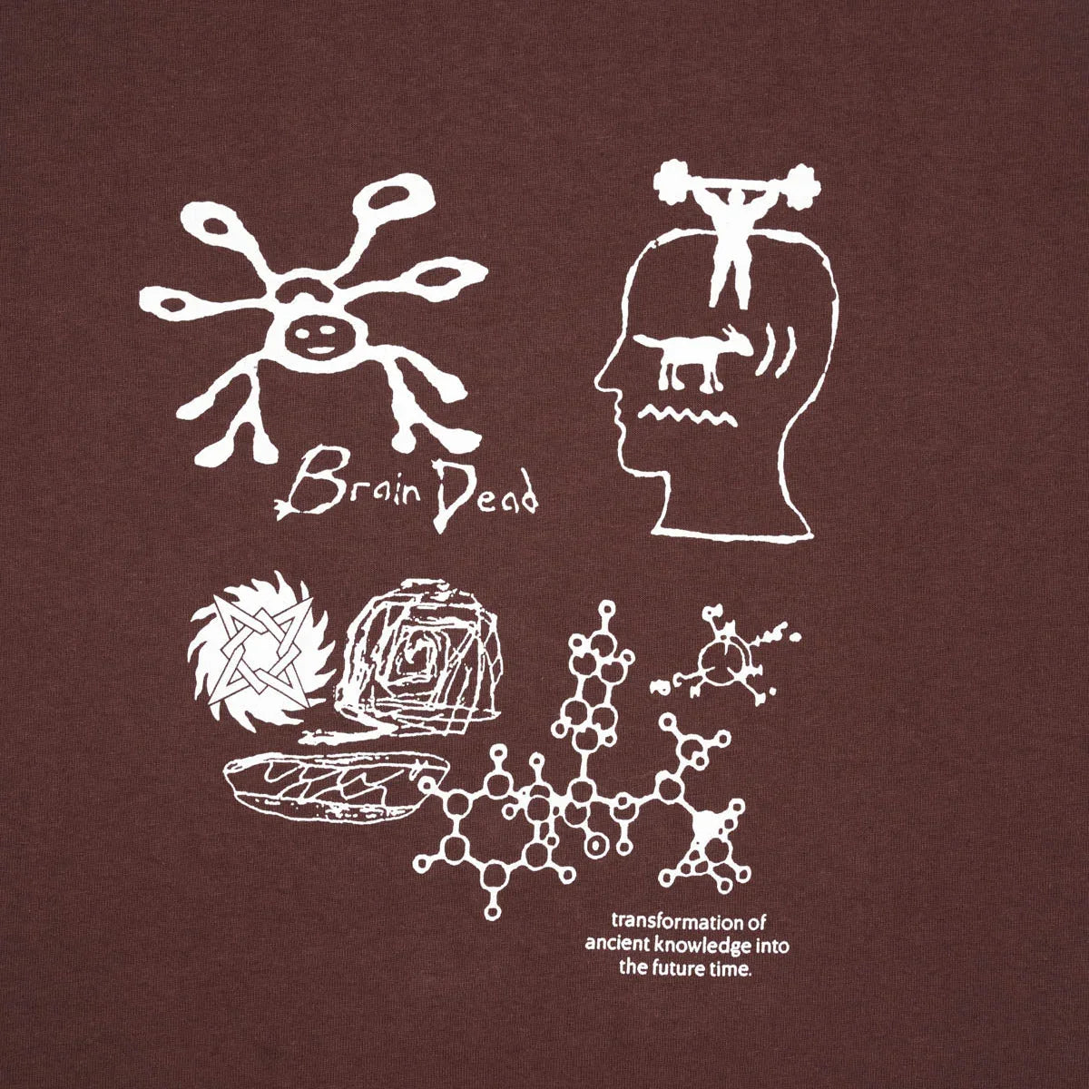 Brain Dead Ancient Knowledge T-Shirt - Berry - Never Never