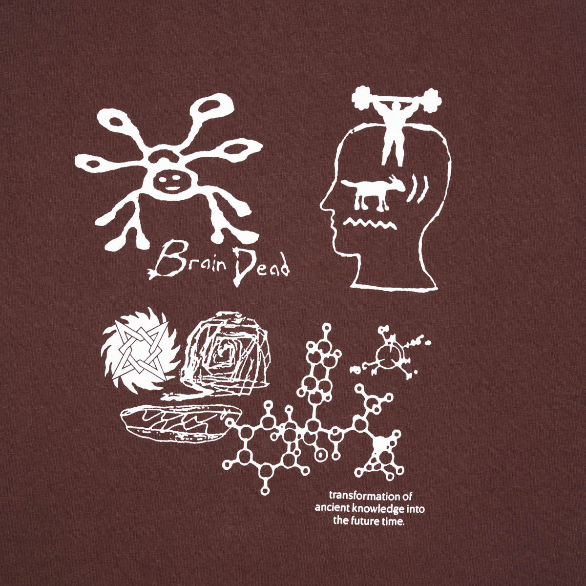 Brain Dead Ancient Knowledge T-Shirt - Berry