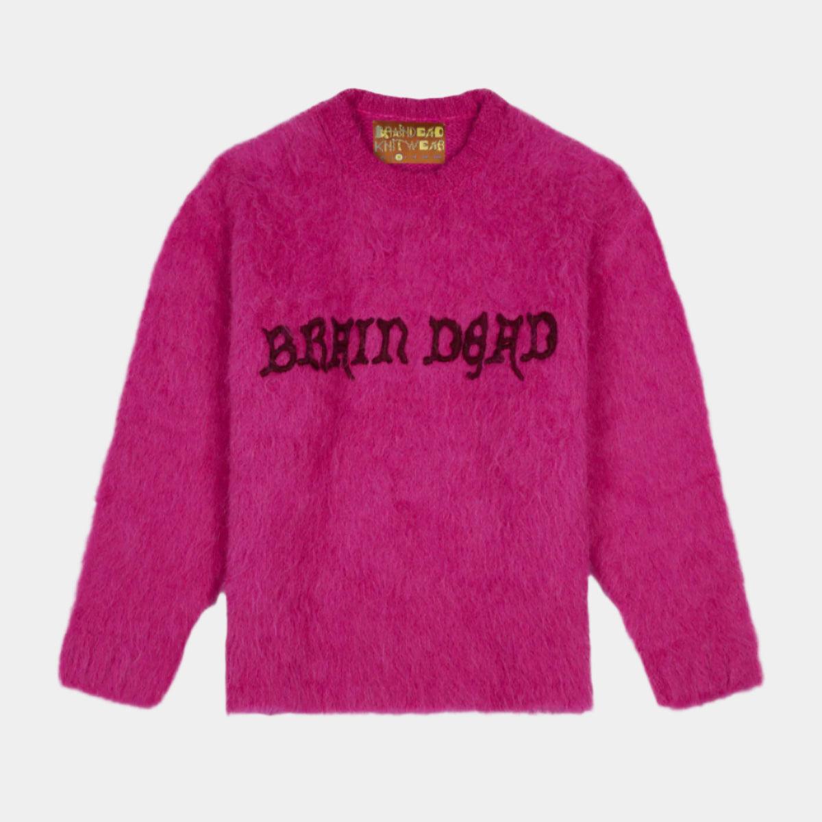 Brain Dead Boxy Knit Sweater - Fuchsia - Never Never