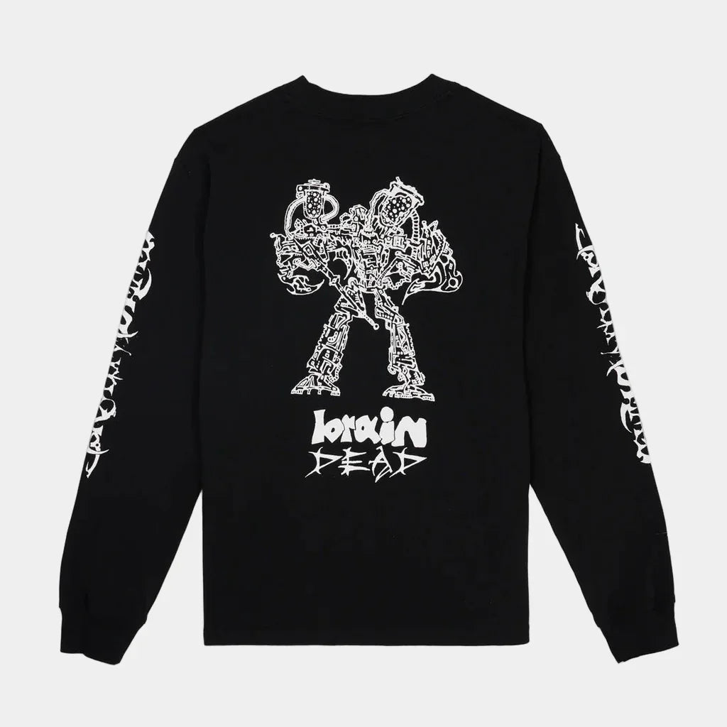 Brain Dead Skull Mech Long Sleeve T-Shirt - Black