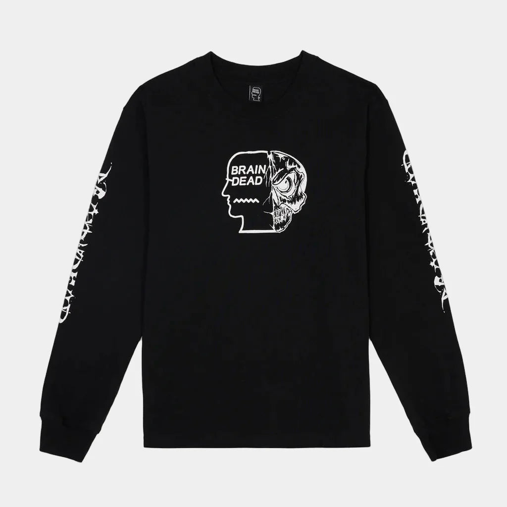 Brain Dead Skull Mech Long Sleeve T-Shirt - Black