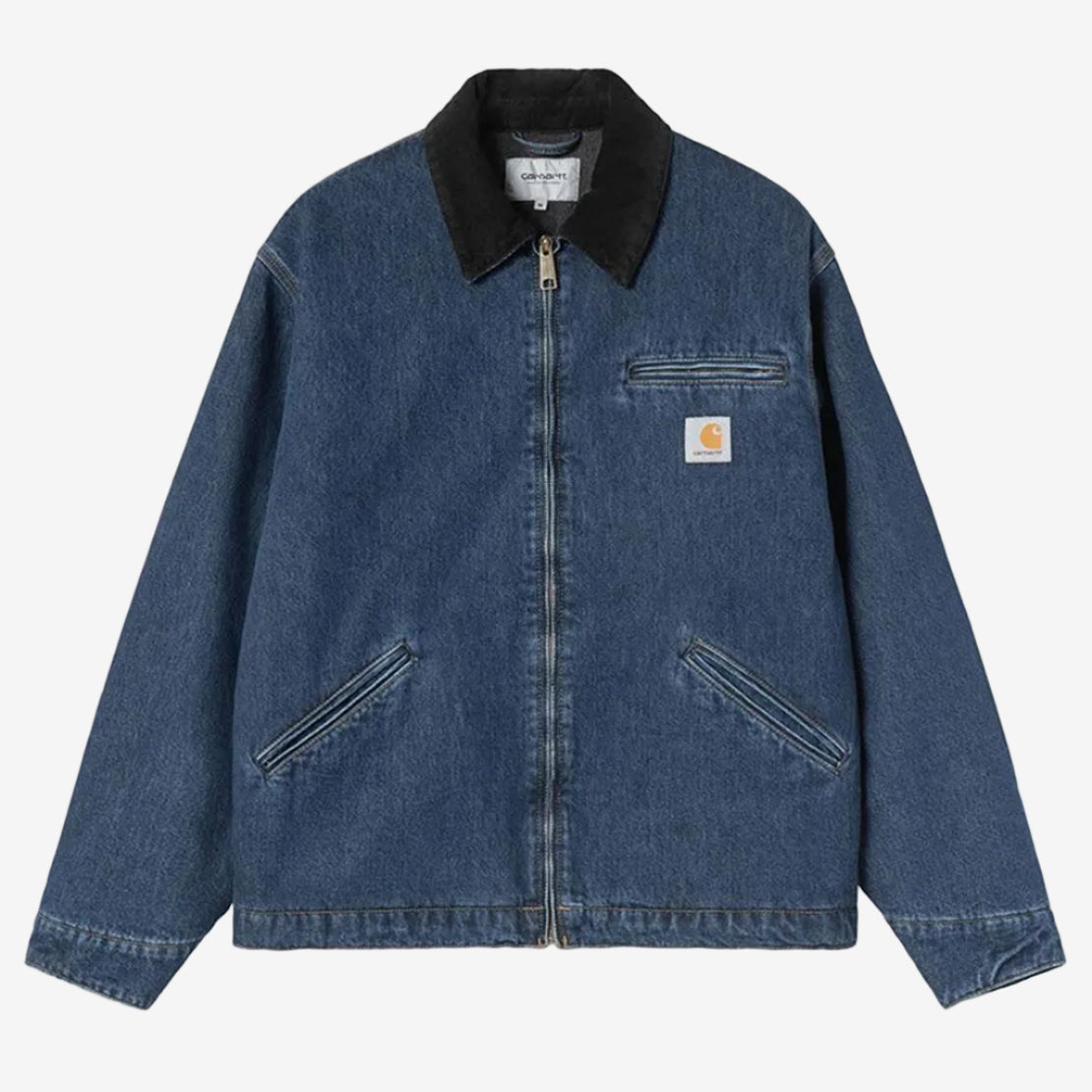 Carhartt WIP OG Detroit Jacket (Winter) - Smith Denim Blue/Black Stone Washed