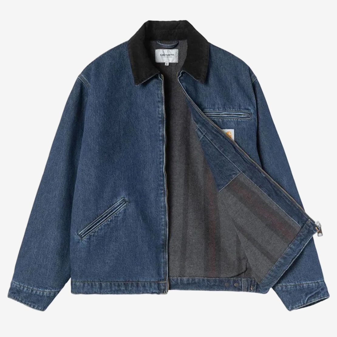 Carhartt WIP OG Detroit Jacket (Winter) - Smith Denim Blue/Black Stone Washed