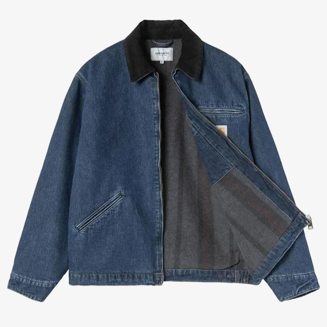 Carhartt WIP OG Detroit Jacket (Winter) - Smith Denim Blue/Black Stone Washed