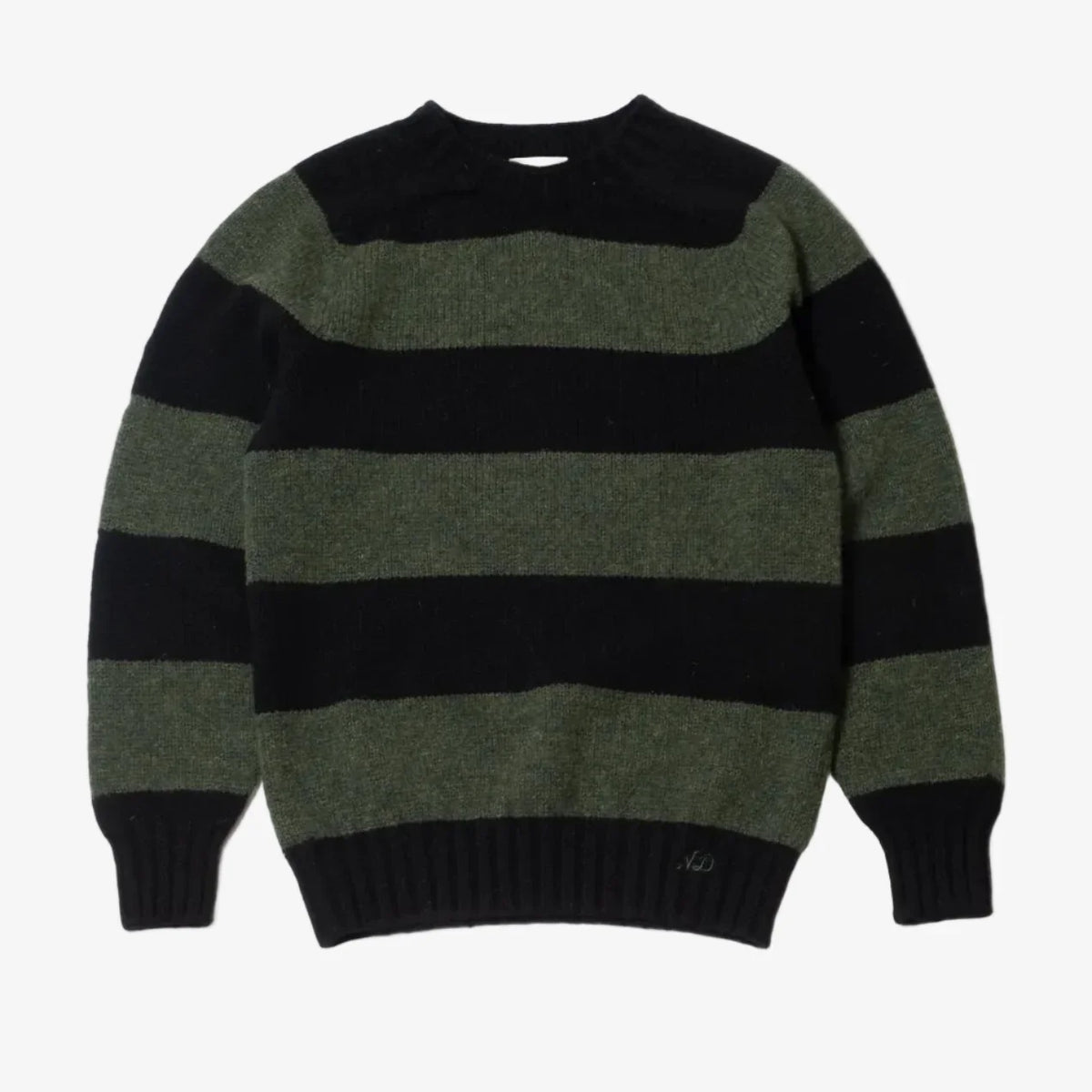 Nicholas Daley Striped Jumper - Black/Green
