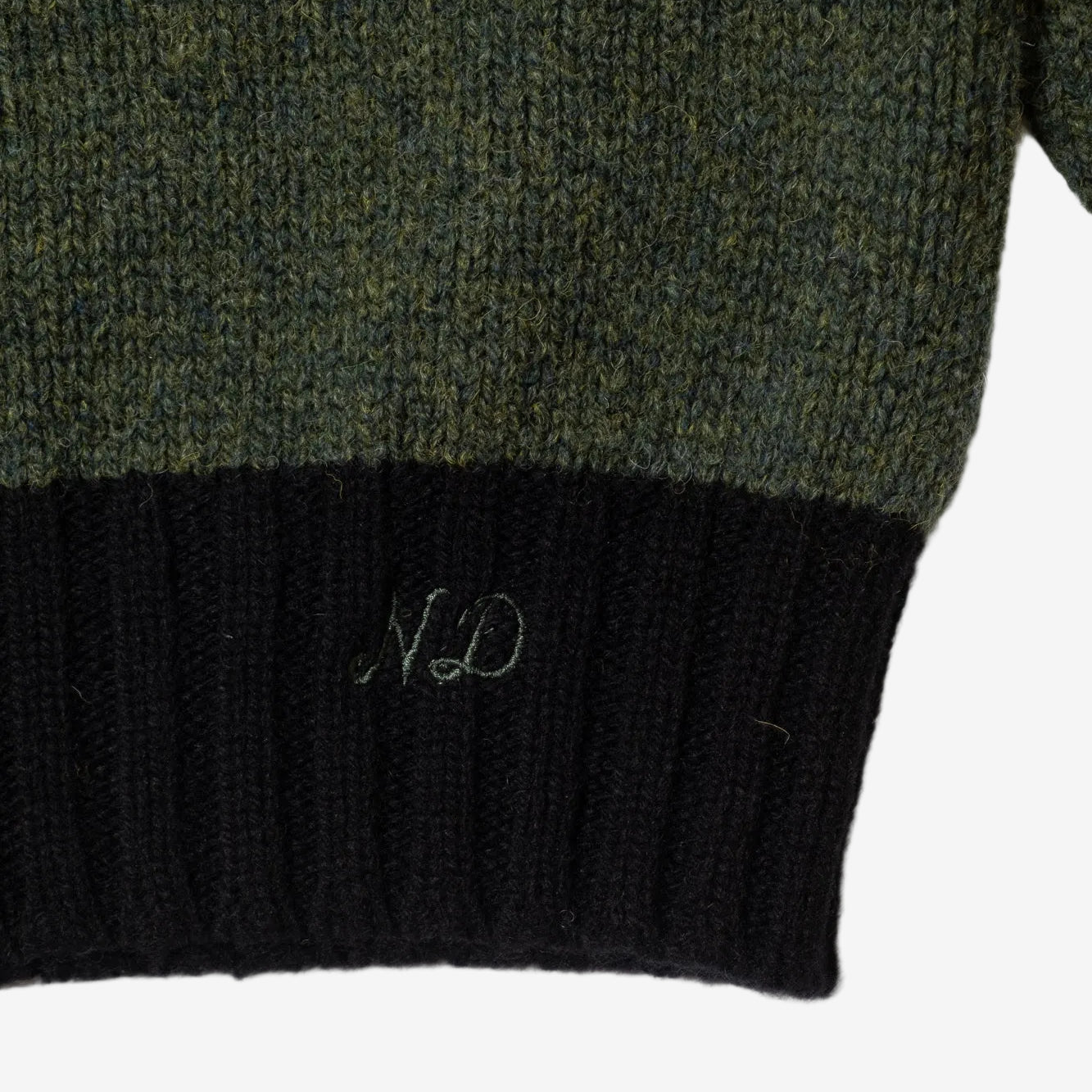 Nicholas Daley Striped Jumper - Black/Green