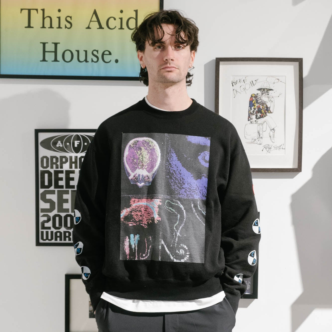 Cav Empt Xo RiFF Crew Neck Sweater - Black