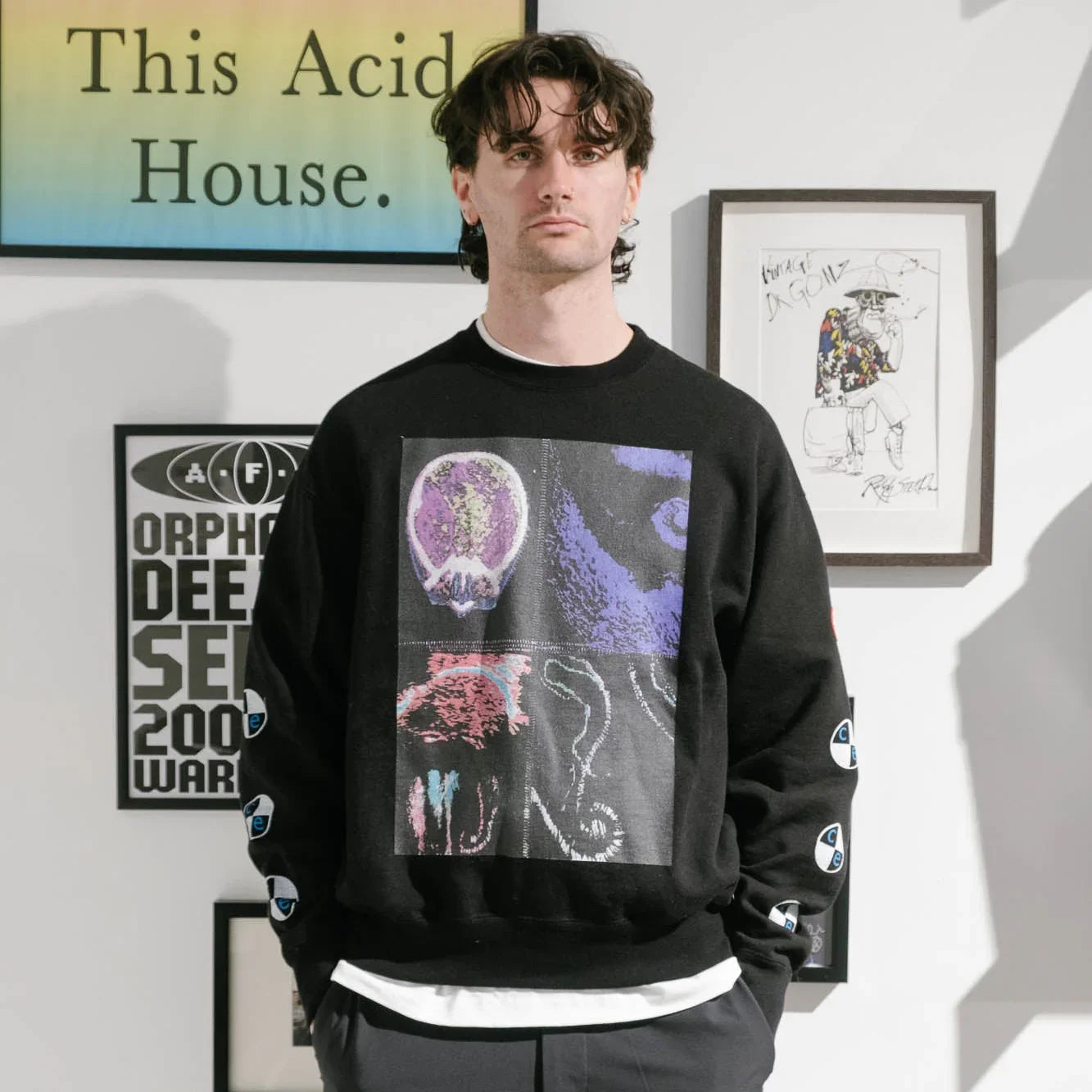 Cav Empt Xo RiFF Crew Neck Sweater - Black