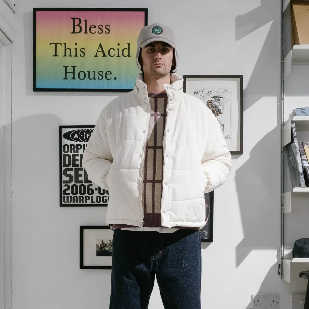 Cav Empt Wave Stitch Puff Jacket - White