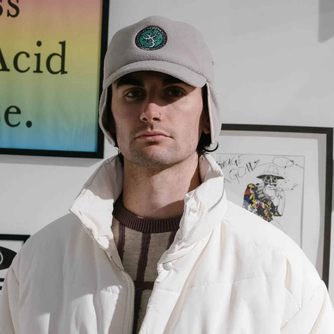 Cav Empt Wave Stitch Puff Jacket - White