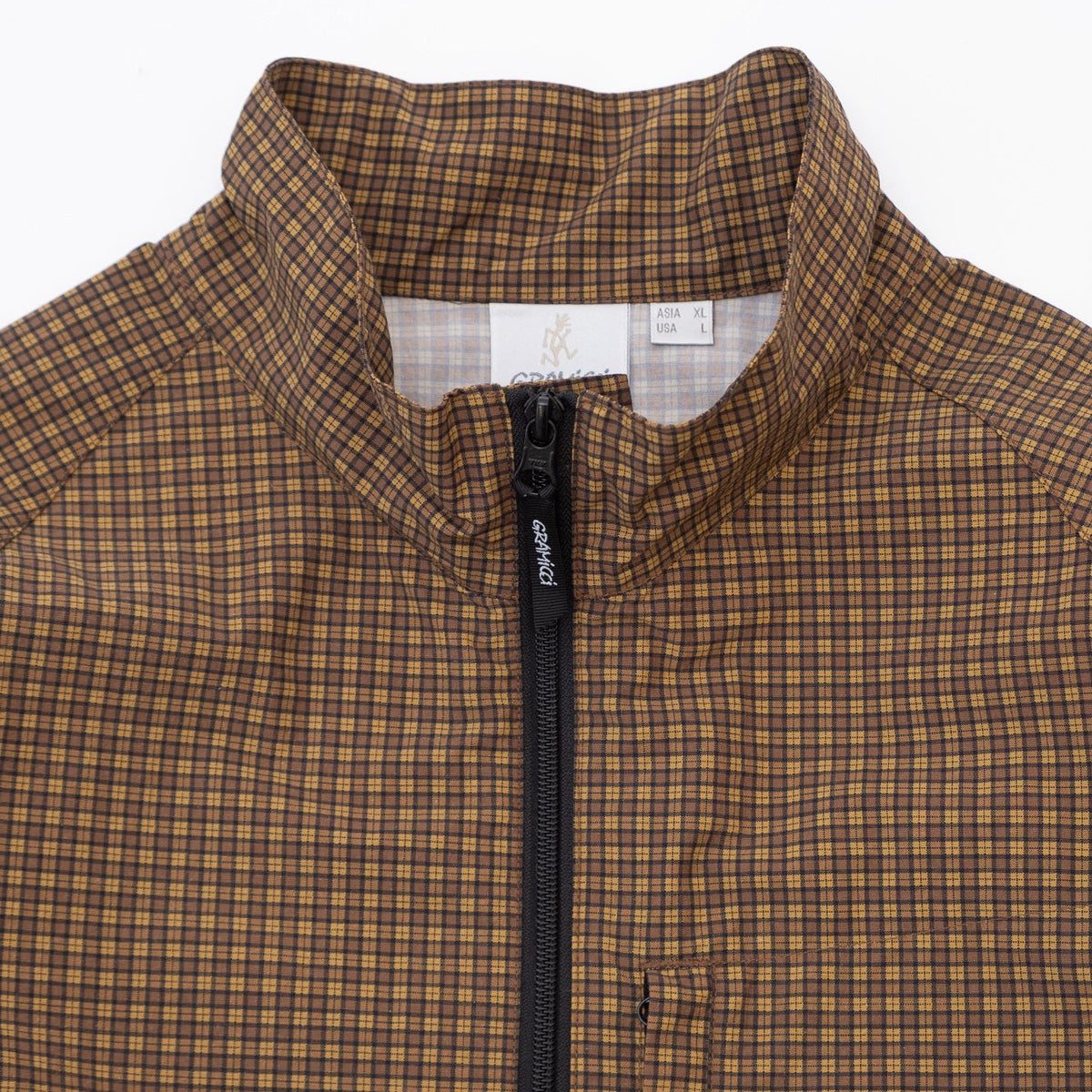 Gramicci Mini Check Nylon Jacket - Brown Check