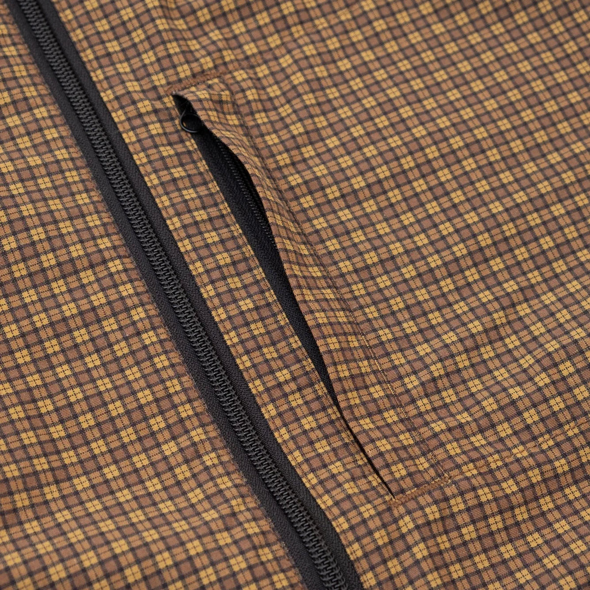 Gramicci Mini Check Nylon Jacket - Brown Check