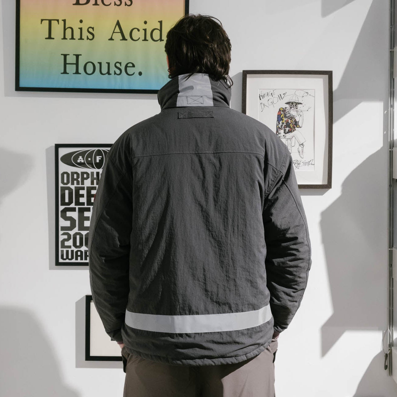 Cav Empt Reflect Tape Watch Jacket - Charcoal