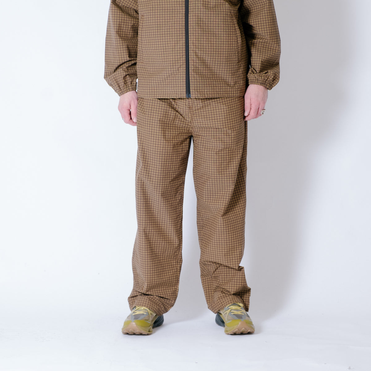 Gramicci Mini Check Nylon Pant - Brown Check