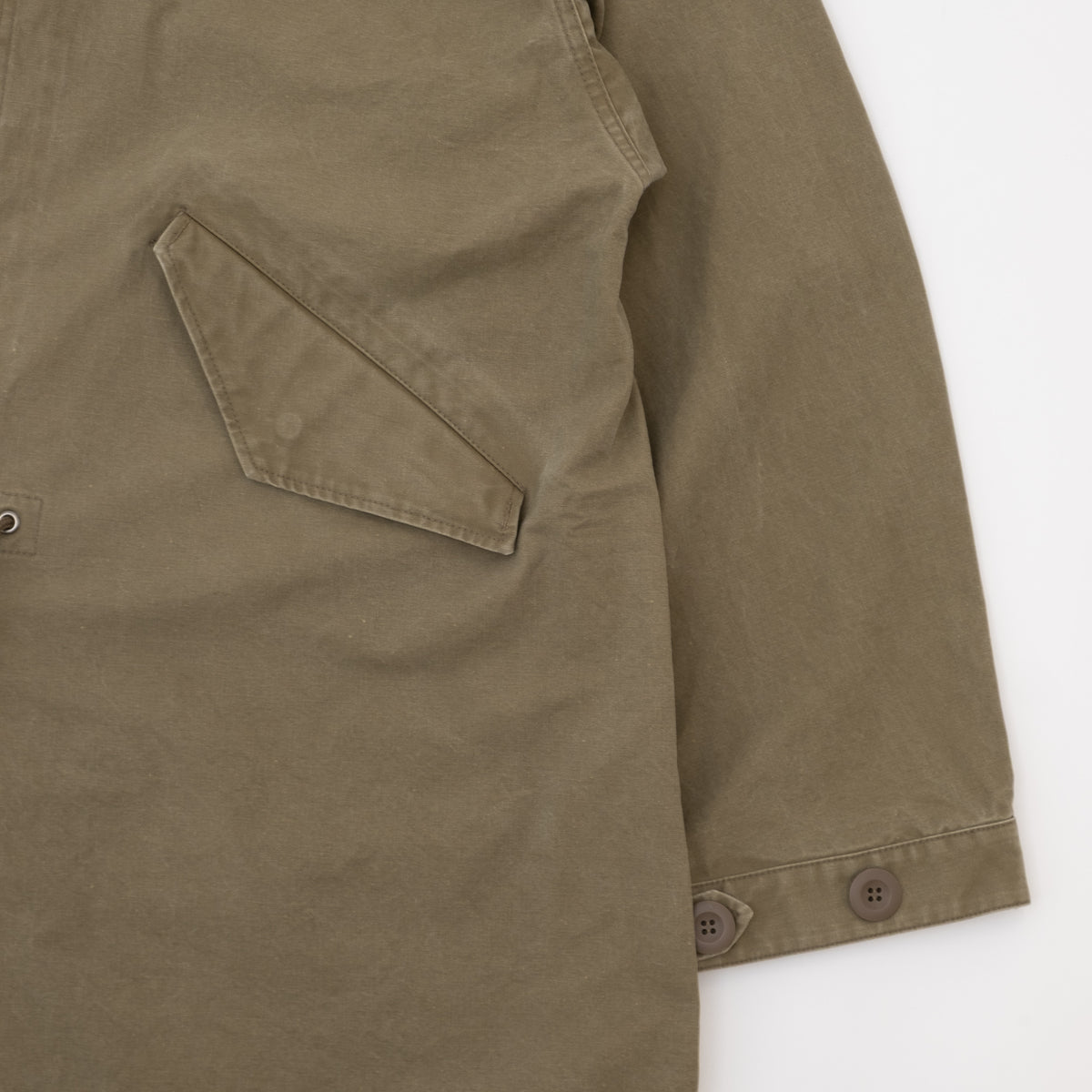 ECSTATIC Research Fishtail Trench Coat - Olive