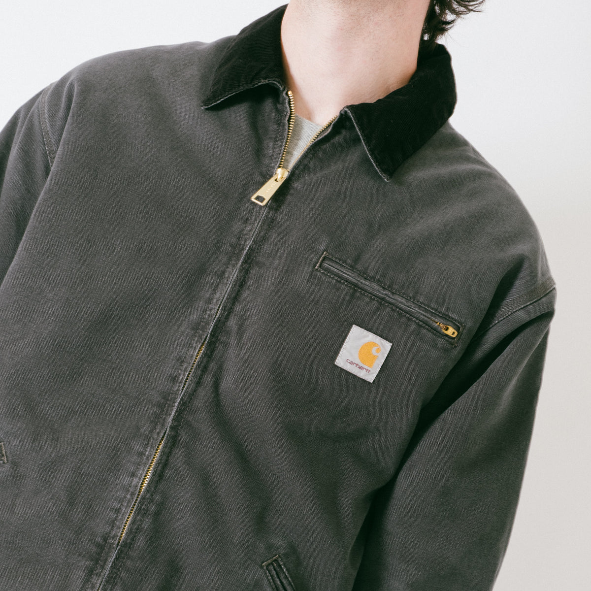 Carhartt WIP OG Detroit Jacket (Winter) - Dearborn Canvas Raven / Black Stone Canvas