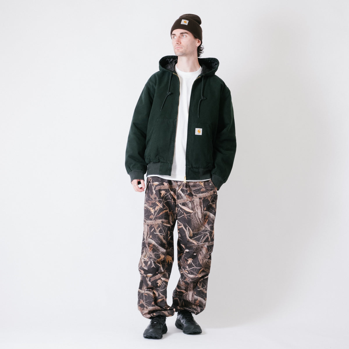 Carhartt WIP OG Active Jacket (Winter) - Dearborn Canvas Raven Stone Canvas