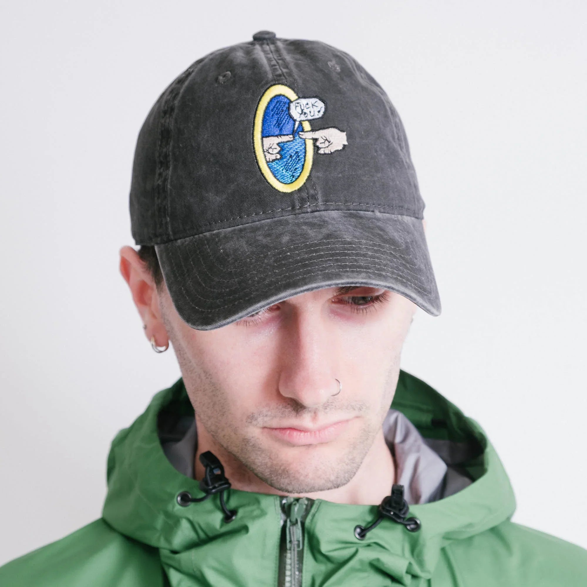 Fucking Awesome Fuck You Embroidered 6 Panel Cap - Black