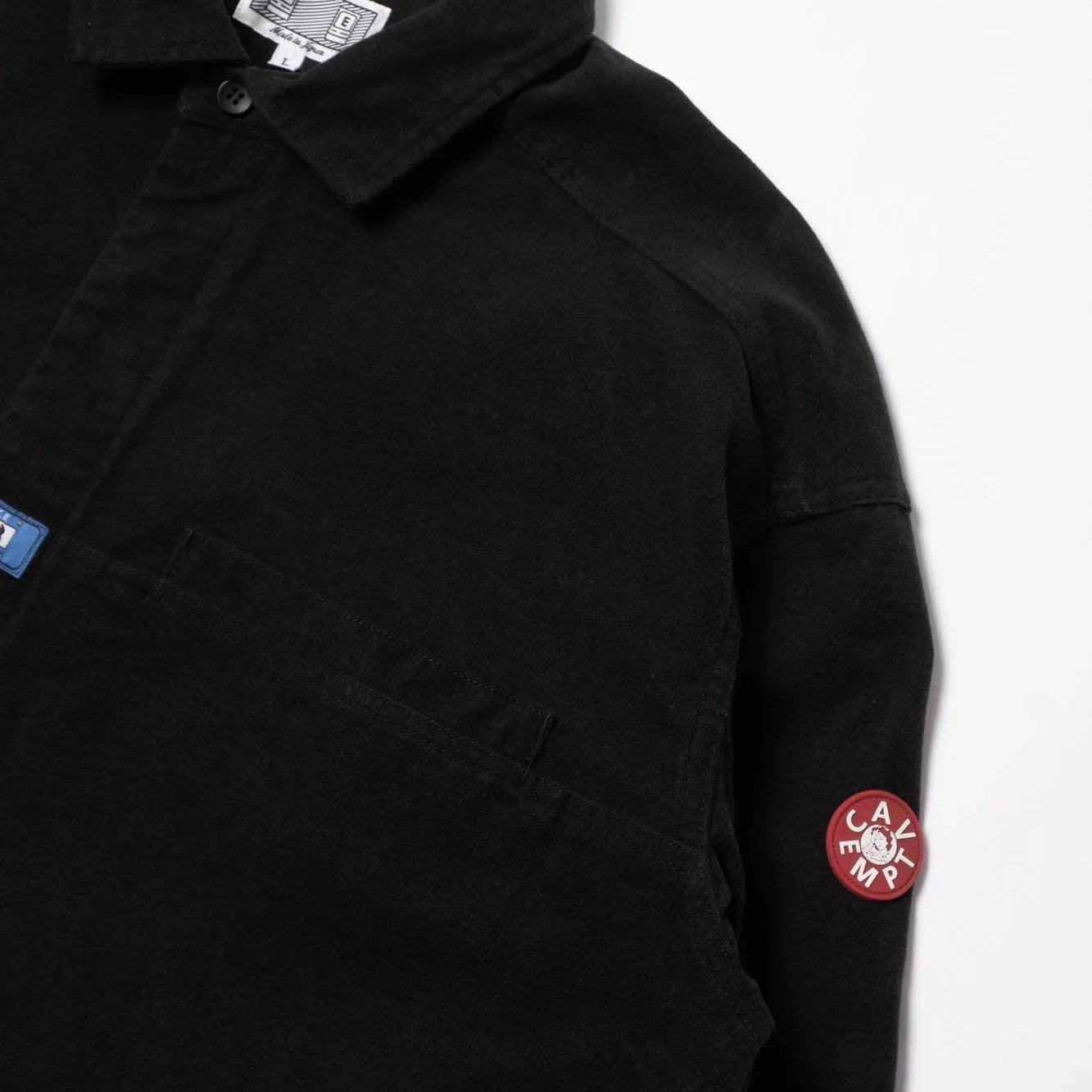 Cav Empt Brushed Cotton Design Big Shirt - Black