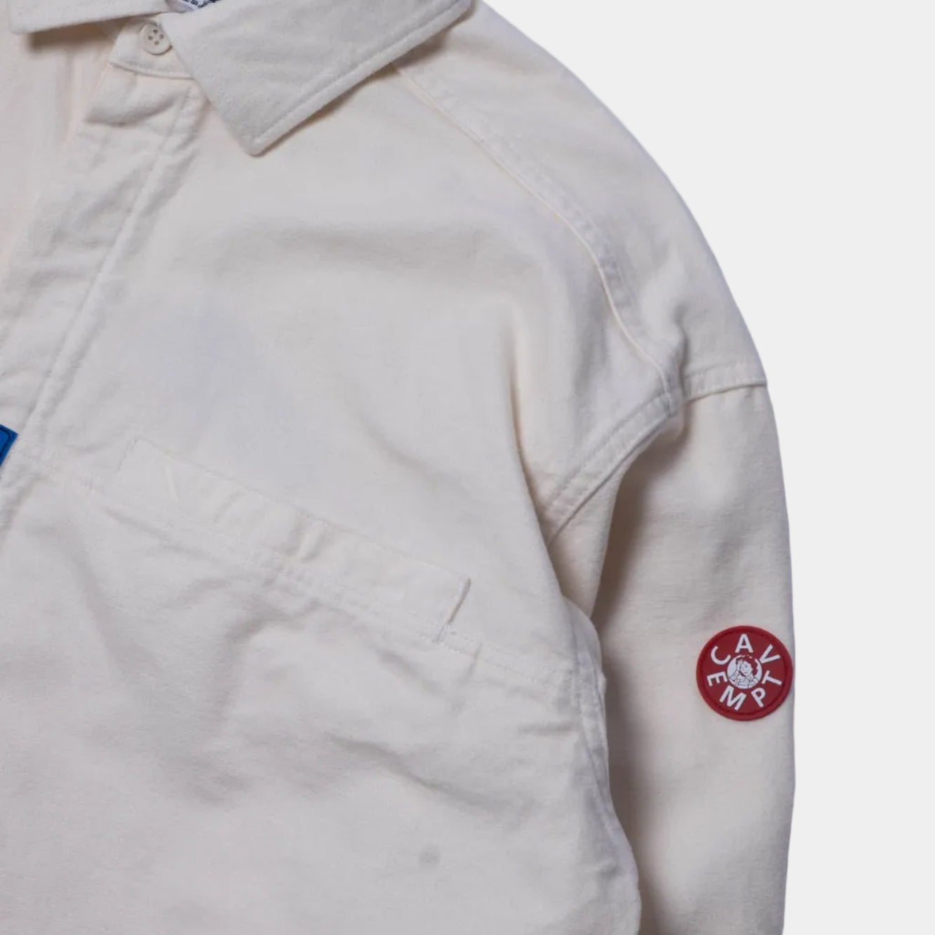 Cav Empt Brushed Cotton Design Big Shirt - White