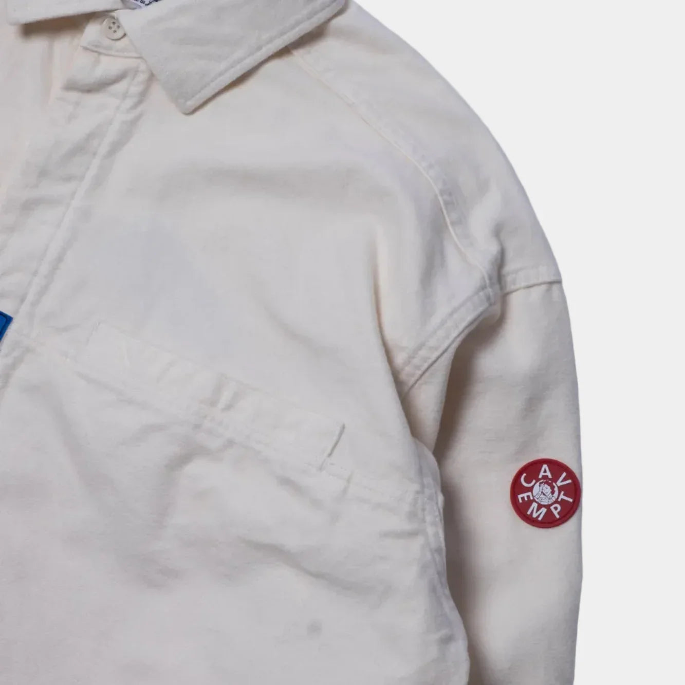 Cav Empt Brushed Cotton Design Big Shirt - White
