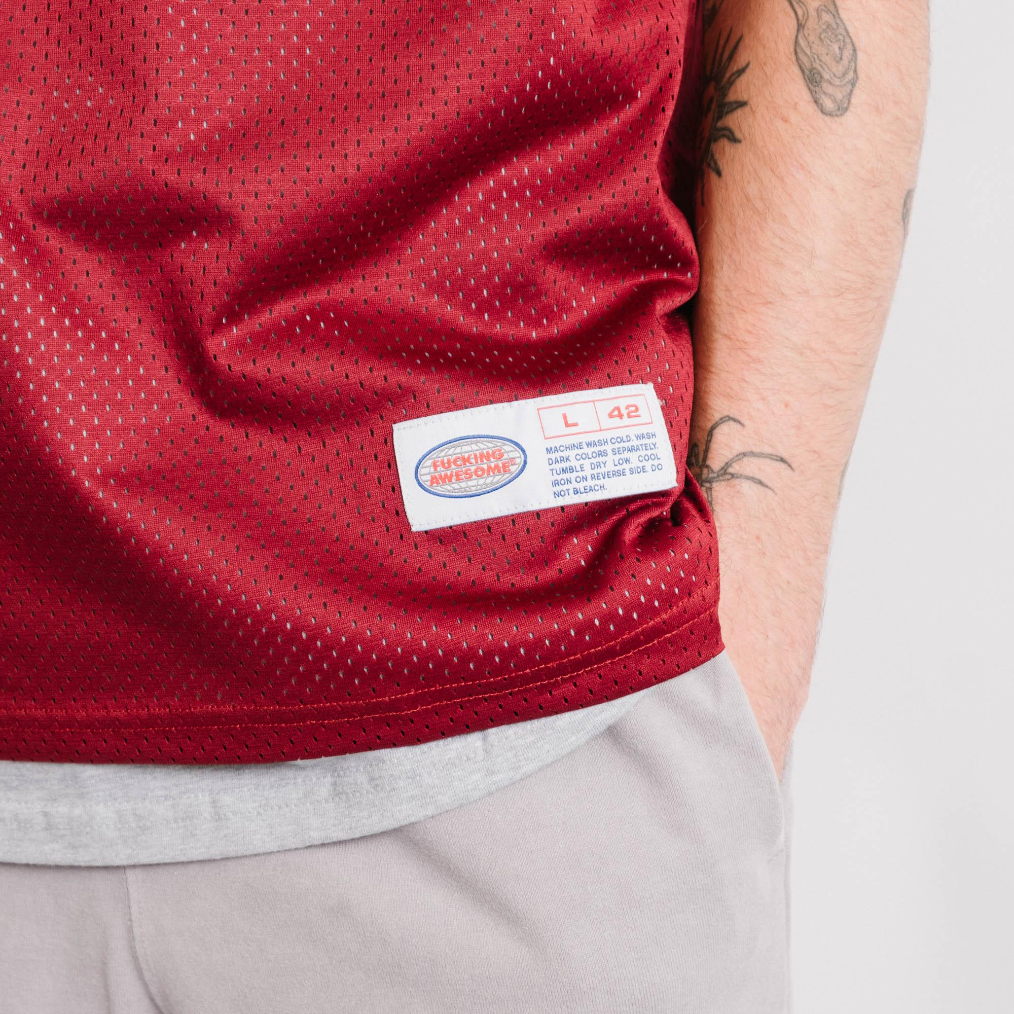 Fucking Awesome Stamp Logo Practice Jersey Tee - Red