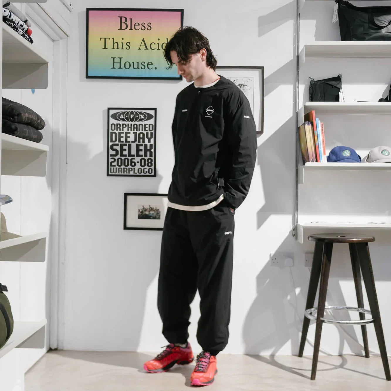 F.C.Real Bristol Thermal Lining Quarter Zip - Black - Never Never