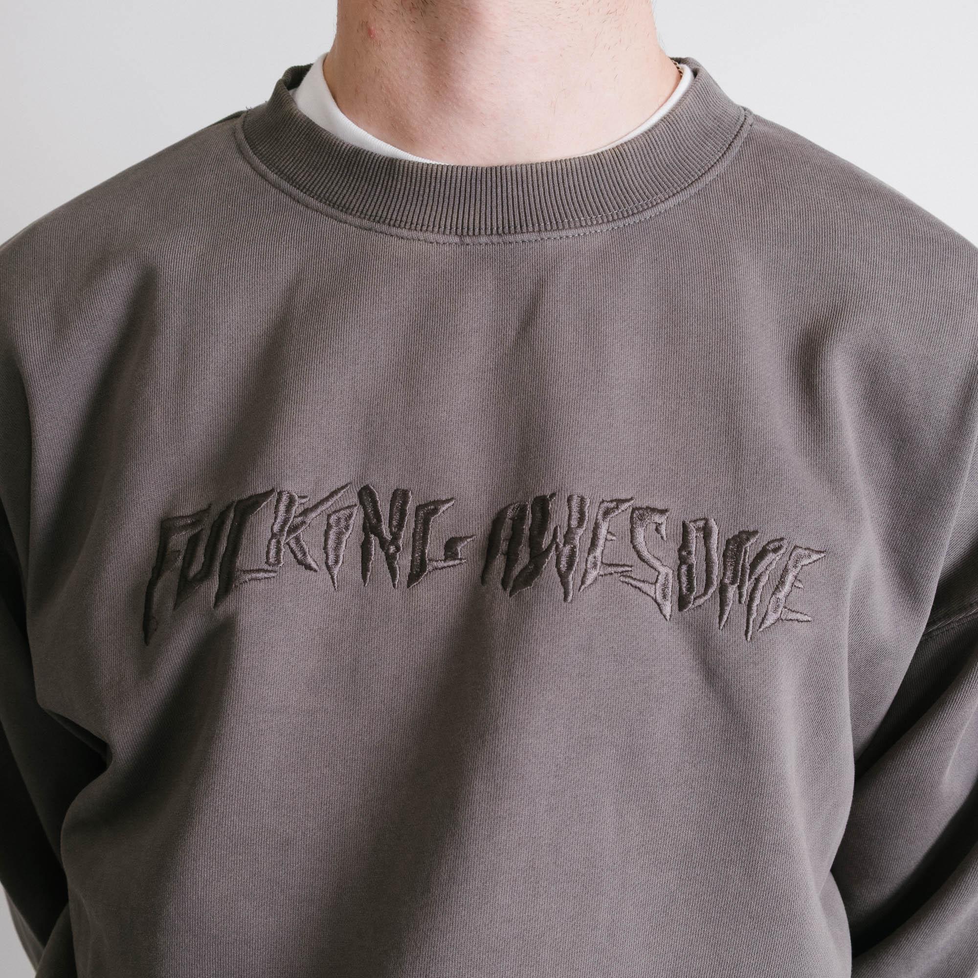 Fucking Awesome Distressed Stamp Crew - Black