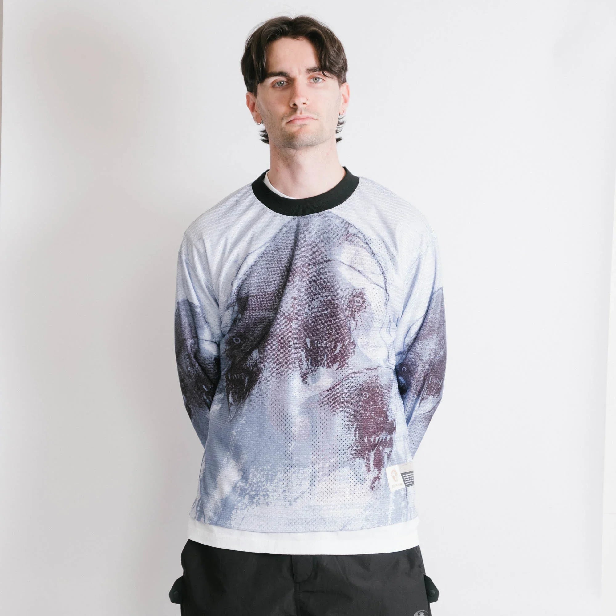 Fucking Awesome Cerberus Moto Jersey Tee - Black/White