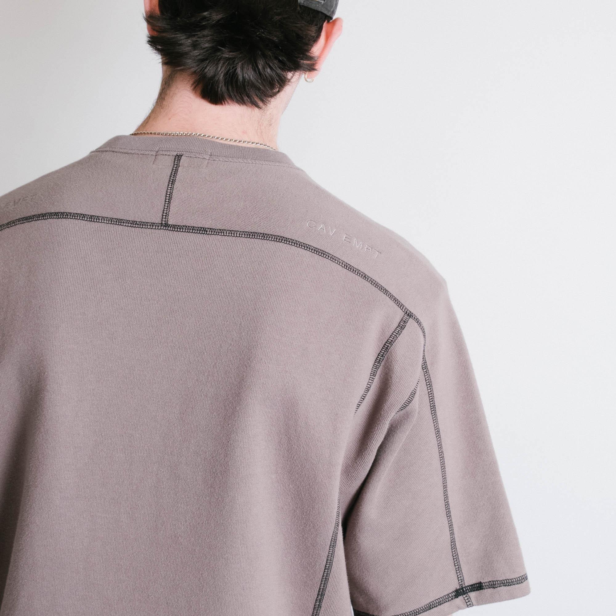 Cav Empt DBL Knit Short Sleeve T-Shirt - Charcoal