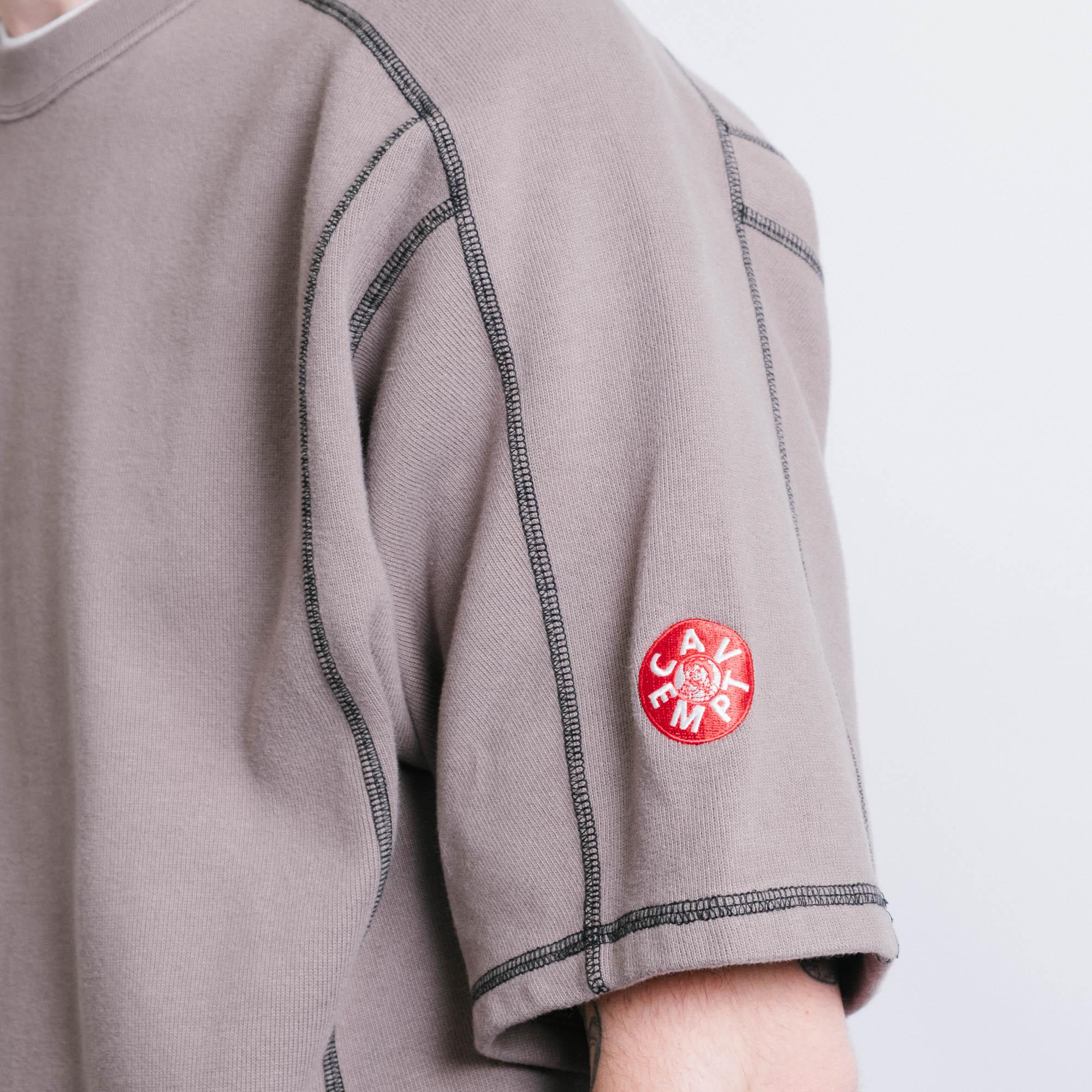 Cav Empt DBL Knit Short Sleeve T-Shirt - Charcoal