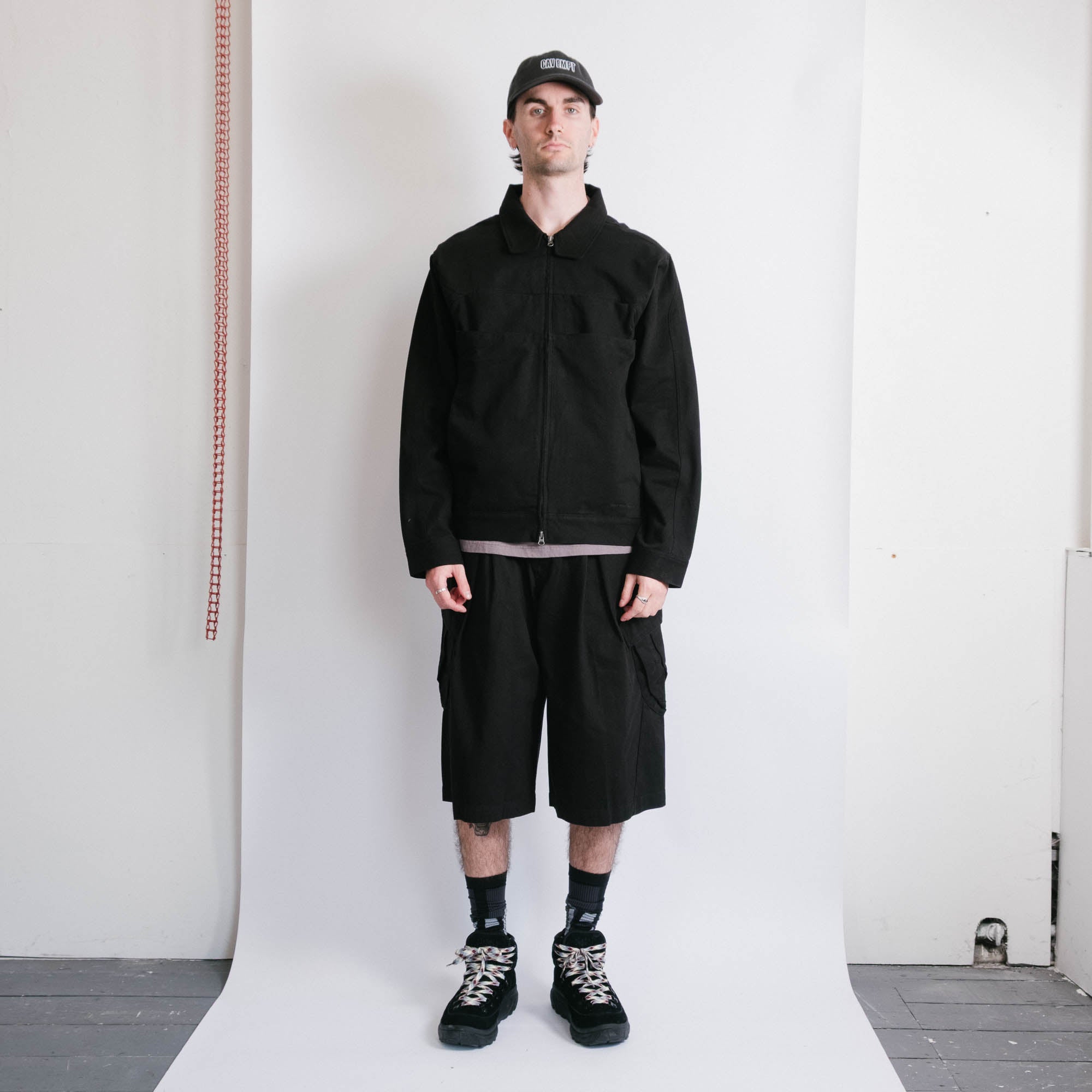 San San Gear Layer Cotton Jacket - Black