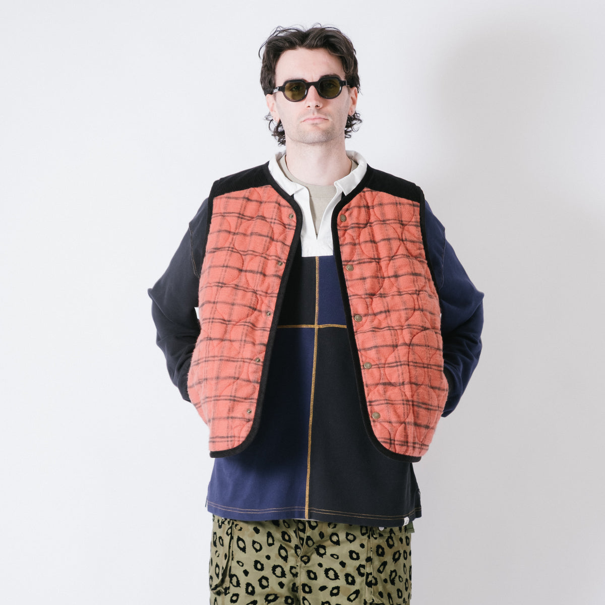 Nicholas Daley x Lavenham Riot Gilet - Burnt Red