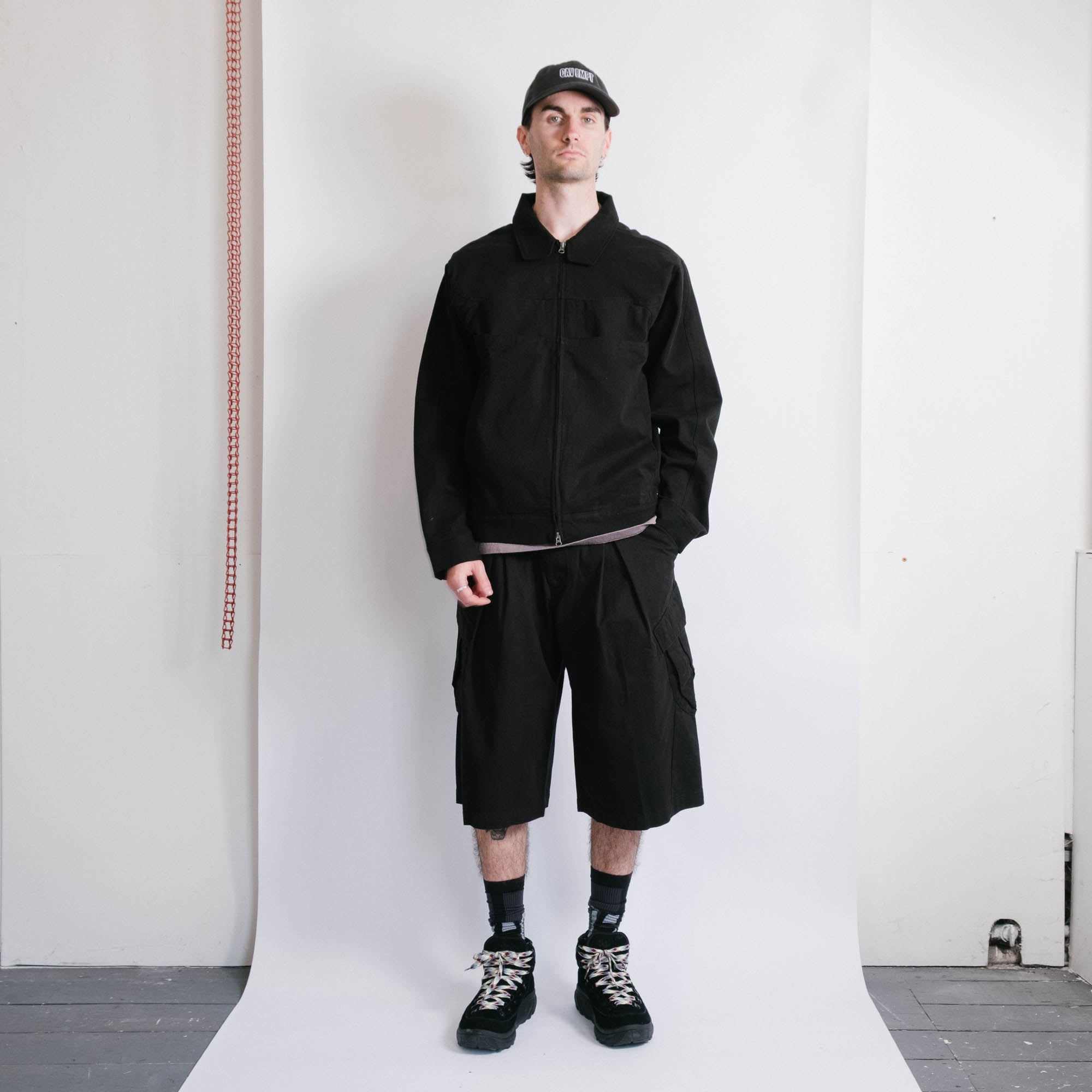 San San Gear Layer Cotton Jacket - Black