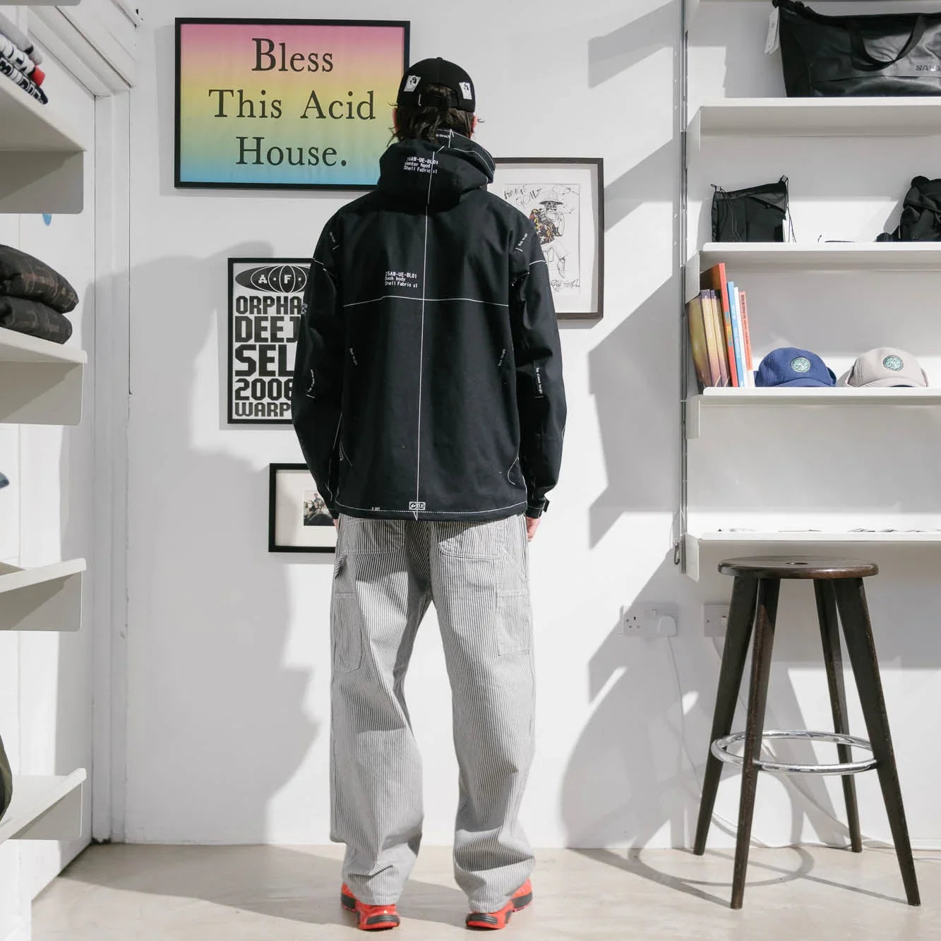 Uniform Experiment Map Out 3 Layer Mountain Parka - Black - Never Never