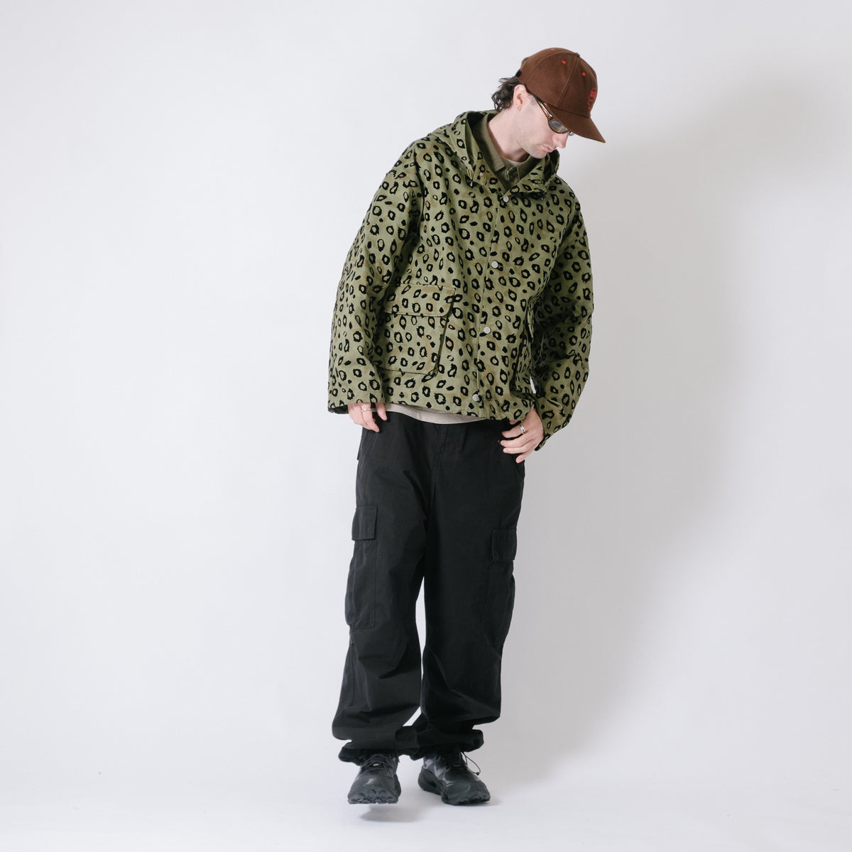 Brain Dead Hooded Chore Coat - Flocked Leopard Camo