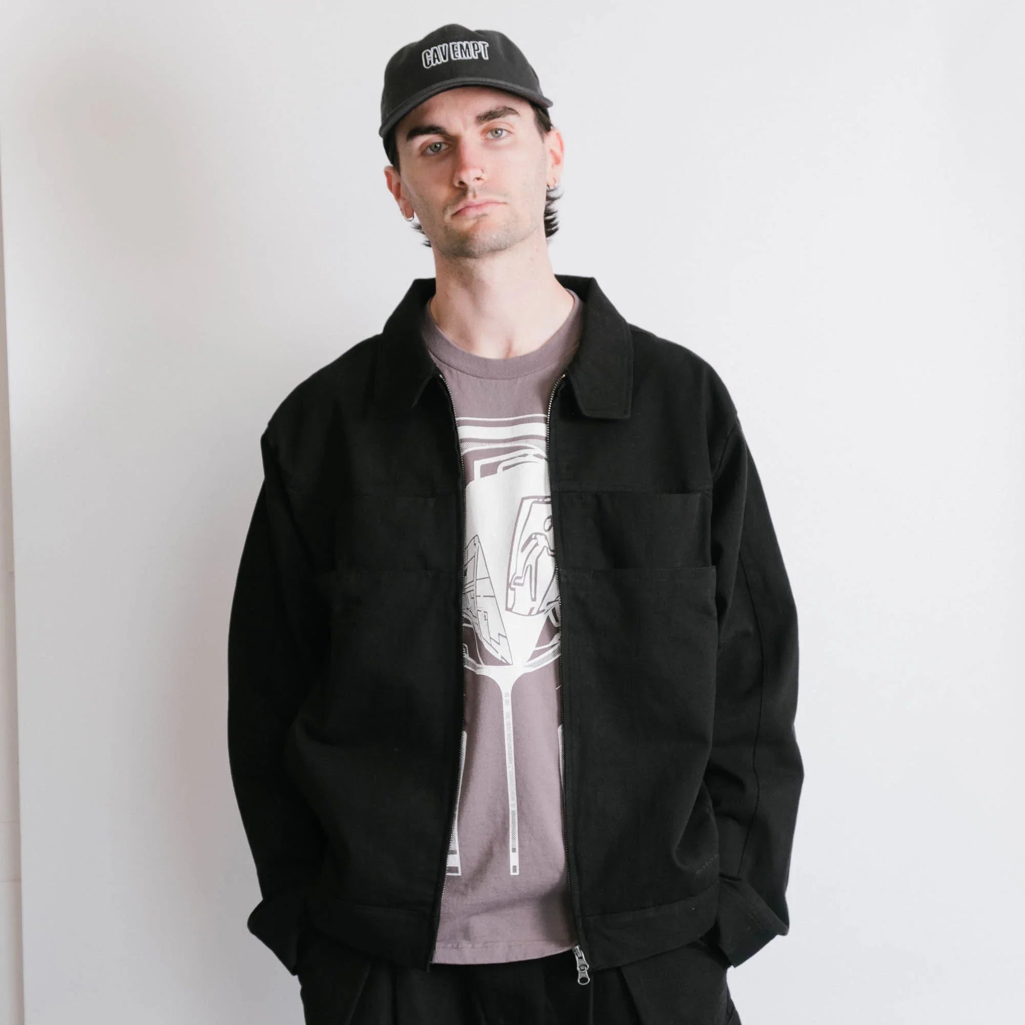 San San Gear Layer Cotton Jacket - Black