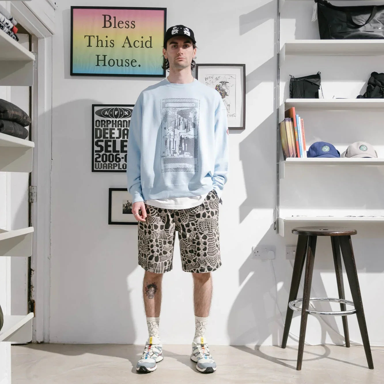 Cav Empt MD Ostension Crew Neck Sweater - Blue - Never Never
