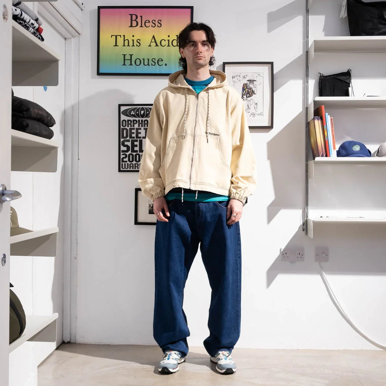 No Problemo Workwear Denim Jacket - Sand - Never Never