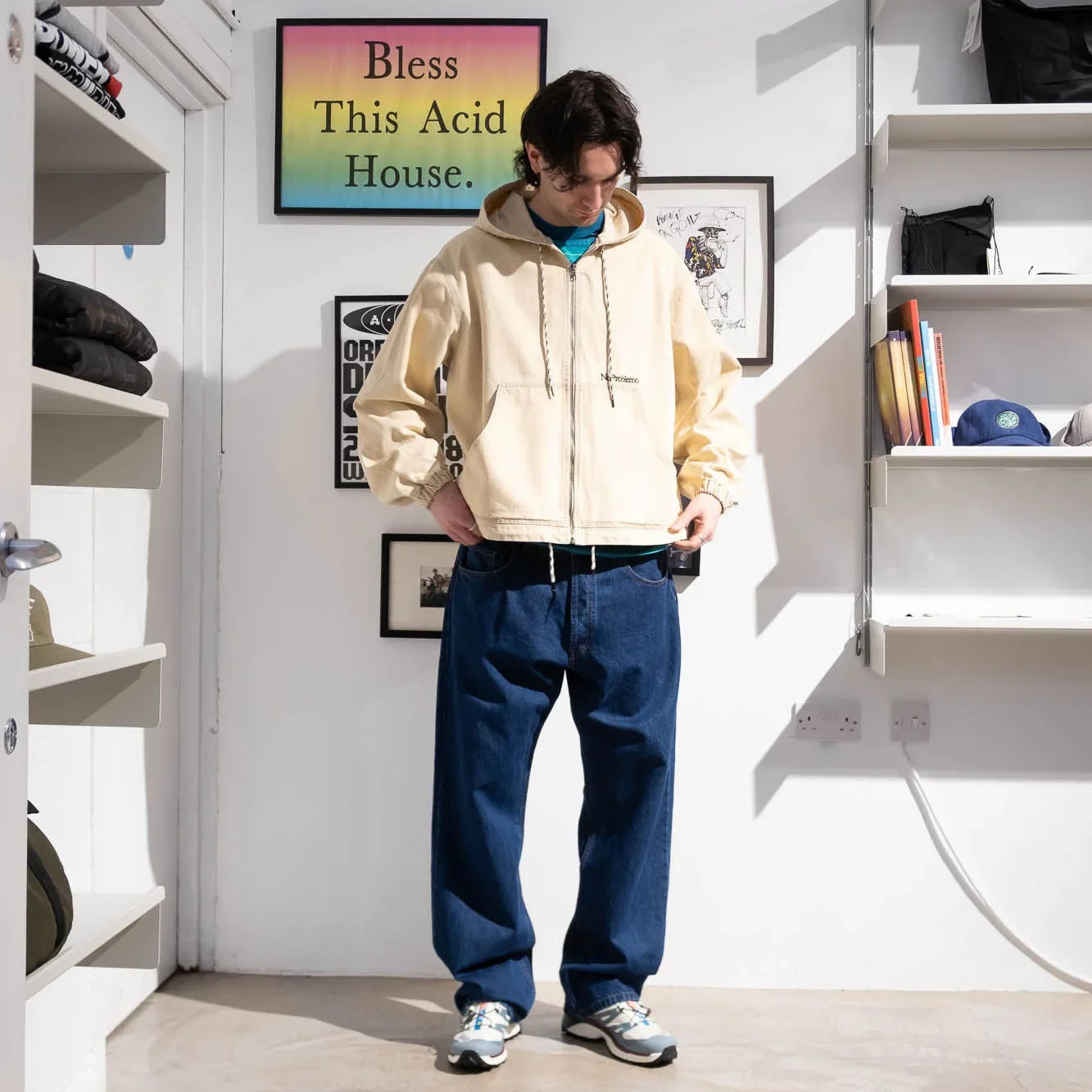 No Problemo Workwear Denim Jacket - Sand