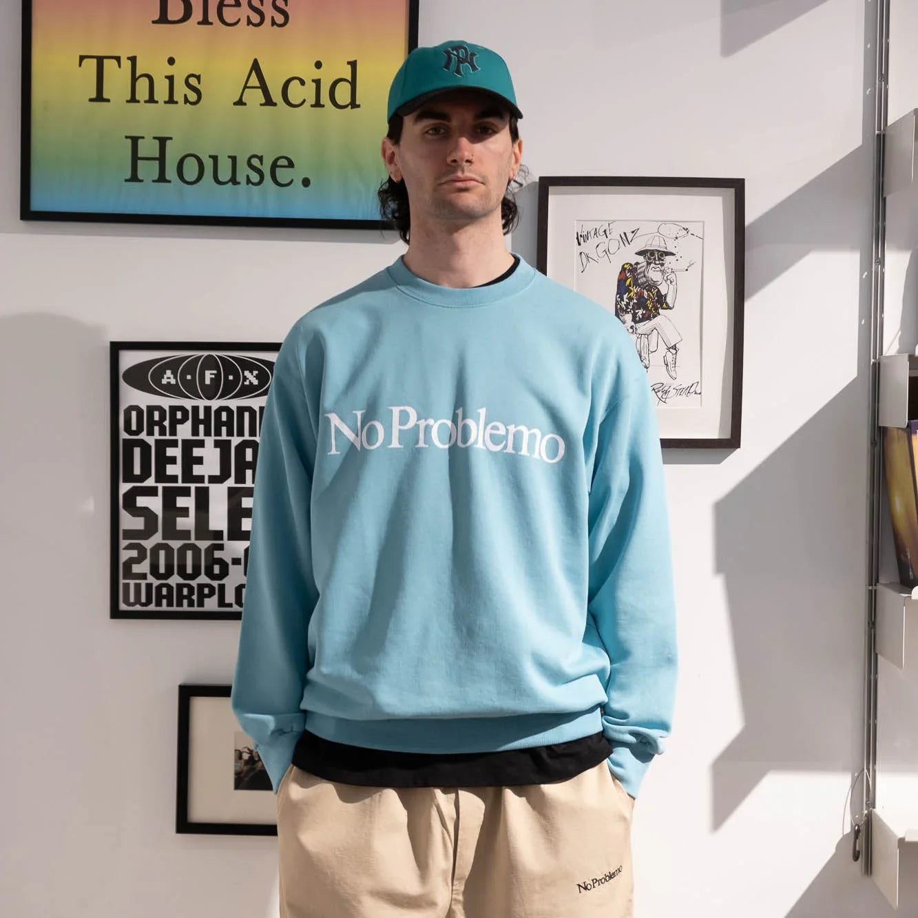 No Problemo Sweatshirt - Aqua