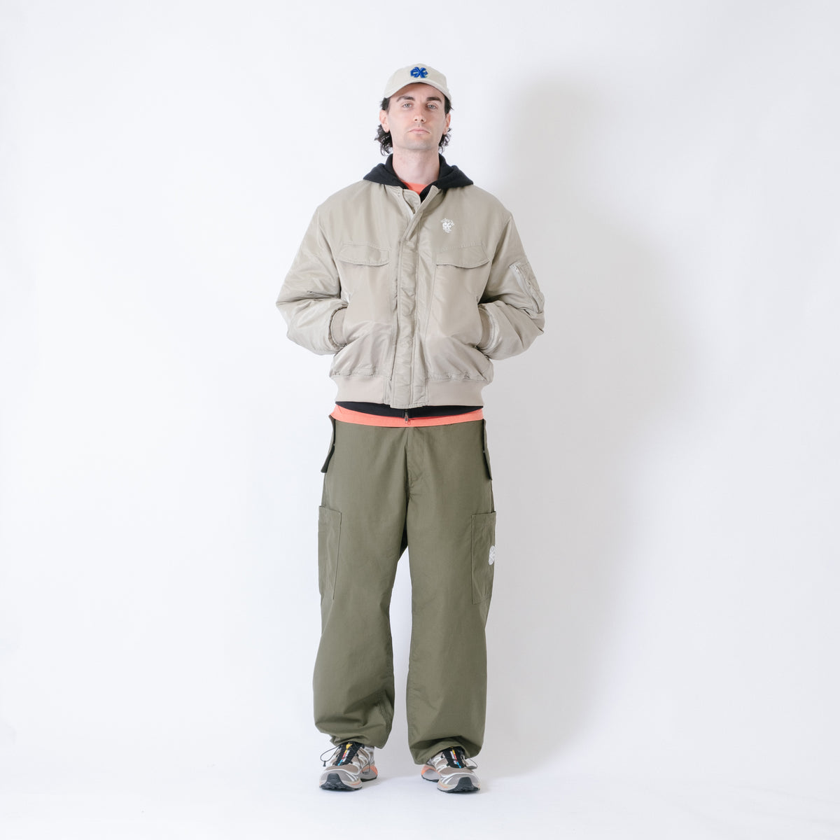 ECSTATIC Research Bomber Jacket - Beige