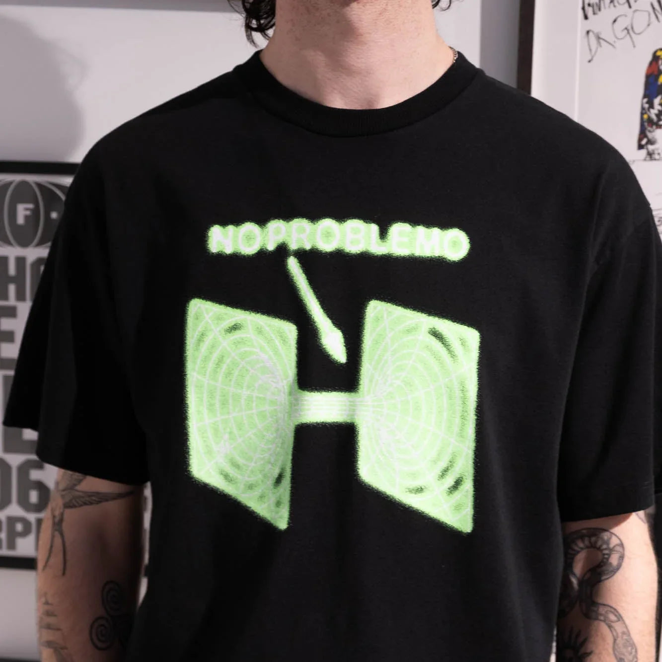 No Problemo Wormhole SS Tee - Black - Never Never